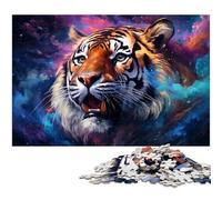 Star Animal Tiger 1000 Piece Jigsaw Puzzles for Adults Difficult Puzzles for Adults Ideal And Home Decor 26X38CM/10.23x14.96inch