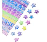 Star Art Strips - 210 Sheets Heart & Star DIY Luminous Strips, Folding Paper for Crafts, Developing Artistic Skills | Ideal for Craft Classes, Holiday , Party Favors, Classbelo