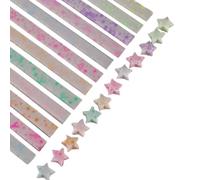 Star Art Strips - Luminous DIY Shape Sticker System | 210 Sheet Heart Star Concentration Activity Paper Set, Educational Reward Craft Solution for Classroom Holiday Learning Use Kit