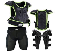 STAR AST Adults Motorcycle Body Armor Chest Protector Back Protector Motocross Motorbike Body Guard Vest Protective Knee Pads & Protective Armor Shorts Suitable for Motocross Racing Skating.