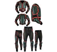 STAR AST Men’s Body Armour Full Spine Back Protection Motocross Protective Guard Jacket Wear & Protective Biker Hard Trouser Full Body Dirt Bike Quad Suit