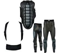 STAR AST Men’s Body Armour Full Spine Back Protection Motocross Protective Guard Jacket Wear & Protective Biker Hard Trouser Full Body Dirt Bike Quad Suit