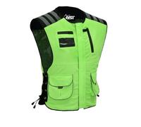 STAR AST Men's Yellow Waistcoat Hi viz Executive Vest Security, Cycling Workwear High Visibility Jacket For Reflective Safety Vest