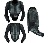 STAR AST Motorcycle Body Armor Motorbike Motocross ATV BMX Off-Road Dirt Bike Mountain Cycling Skating Snowboarding Adult Skiing Back Spine Protector Guard Jacket Black