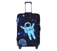 Star Astronauts and Spacecraft Diagram Elastic Travel Luggage Cover Suitcase Protector, Print Suitcase Baggage Cover Anti-Scratch