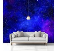 Star Background Non-Woven Wallpaper 400 x 280 cm Bedroom Wall Mural, Indigo Photo Wallpaper Poster Wall Covering, for Children’s Room Home Restaurant Living Room Hallway