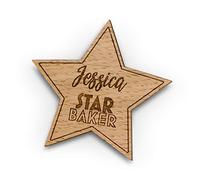 Star Baker Badge, Bake Off Brooch, Star Badge, Personalised Baking Gift, Gift for a Baker