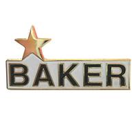 Star BAKER Cake Bread Maker Bakery Owner Chef Baking Cook Enamel Badge 25mm