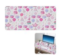 Star Balloons Desk Pad Non-Slip Large Mouse Mat with Smooth Surface Pu Leather Mouse Pad Gaming 90X42 CM Mousemat Office Accessories for Desk Work from Home Gifts Mousepad for School Home Office Table