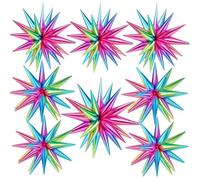Star Balloons,Foil Balloons,8 Pcs 22 Inch Huge Gradient Iridescent Explosion Foil Star Balloon for Birthday Baby Shower Rainbow Ice Cream Party Bridal Shower Decorations Supplies for 14+ Years Old