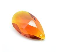 STAR BEADS Teardrop Faceted Glass Pendants 22mm,38mm,50mm,63mm Pick Colour (AMBER 22MM (10PCS))