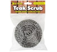 STAR BRITE Marine Grade Stainless Steel Teak Scrub - Durable, Rust-Resistant Wood Cleaner Tool for Boat Decks, Furniture, and More - 100% Stainless Steel