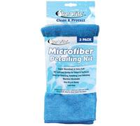 STAR BRITE Microfiber Detailing Kit - 3 Color-Coded Cloths for Glass, Cleaning & Drying - 15.7" x 15.7" - Ultimate Cleaning Solution (040079)