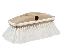 STAR BRITE Premium Stiff Bristle 8" Brush Head W/Bumper - Dual Connections Fit Either Standard 3/4" Threaded Poles or Extend-A-Brush Handles