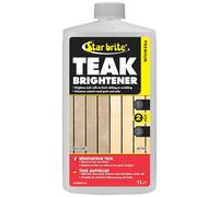 STAR BRITE Premium Teak Brightener - Enhances Natural Wood Grain & Restores Tone & Color While Preparing for a More Consistent Application of Teak Oil, Sealer or Stain