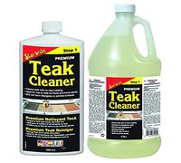 STAR BRITE Premium Teak Cleaner - Restore, Renew & Refresh Old Weathered Gray Teak Furniture & Other Fine Woods - Step 1
