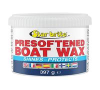 STAR BRITE Presoftened Paste Wax - High-Gloss Shine, UV Protection, For Fiberglass, Aluminum, Chrome & Painted Surfaces