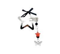 Star Butterfly Bow Fringed Pendant Hair Clip Fashion Jewelry Accessory Multifunctional Star Charm Clip Hairpins