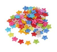 Star Buttons, 200 Pieces Colorful Plastic Decorative Buttons for Sewing and Crafts - Unique Design, Durable Material, Ideal for DIY Projects