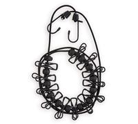 Star Buys Portable Travel Washing Line - Retractable Elastic Clothesline with Hooks & Pegs for Camping, Holidays & Hotel Rooms (Black)