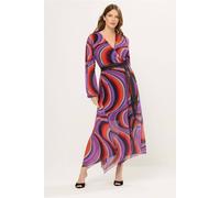 Star by Julien Macdonald Women's Abstract Mesh Pleated Maxi Dress | Size: 10 Star By Julien Macdonald Multicolor 10