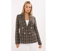 Star by Julien Macdonald Women's Boucle Checked Blazer in Brown | Size: 16 Star By Julien Macdonald Brown 16