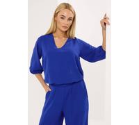 Star By Julien Macdonald Bubble Hem Top In Cobalt Cobalt