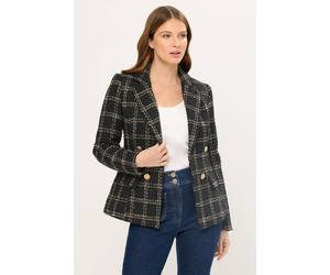 Star By Julien Macdonald Check Boucle Blazer In Black Black 12