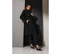 Star By Julien Macdonald Eyelet Collar Coat In Black Black 16