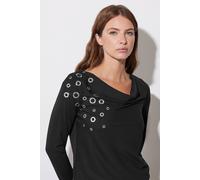 Star By Julien Macdonald Eyelet Detail Top In Black Black 18