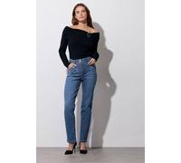 Star by Julien Macdonald Women's Eyelet Stud Boyfriend Jeans in Blue | Size: 20 Star By Julien Macdonald Blue 20