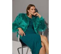 Star By Julien Macdonald Faux Fur Coat In Green Green 18
