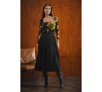 Star By Julien Macdonald Floral Square Neck Top In Yellow Yellow 10