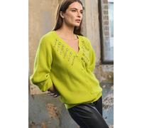 Star By Julien Macdonald Gem Embellished Cardigan In Green Green 10-12
