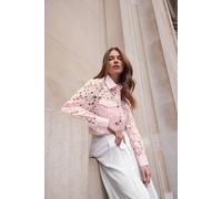 Star By Julien Macdonald Lace Button Through Shirt In Pink Pink 12