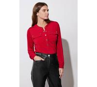 Star By Julien Macdonald Military Button Shirt In Red Red 14