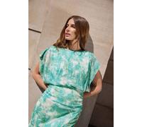 Star by Julien Macdonald Women's Sequin Ruched Mini Dress in Turquoise | Size: 16 Star By Julien Macdonald Turquoise 16