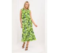 Star by Julien Macdonald Women's Blurred Abstract Midi Dress in Lime | Size: 12