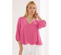 Star by Julien Macdonald Women's Bubble Hem Top in Pink | Size: 16 Star By Julien Macdonald Pink 16