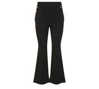 Star by Julien Macdonald Women's Button Detail Flared Trousers in Black | Size: 16 Star By Julien Macdonald Black 16