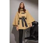 Star by Julien Macdonald Women's Button Through Cape Coat in Natural | Size: 16 Star By Julien Macdonald Natural 16