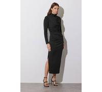 Star by Julien Macdonald Women's Draped Front Embellished Maxi Dress in Black | Size: 16