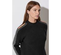 Star by Julien Macdonald Women's Embellished Sleeve Jumper in Black | Size: 14-16 Star By Julien Macdonald Black 14-16