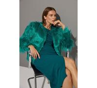 Star by Julien Macdonald Women's Faux Fur Coat in Green | Size: 14 Star By Julien Macdonald Green 14
