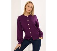 Star by Julien Macdonald Women's Knitted button Cardigan Sweater in Purple | Size: 14/16
