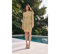Star by Julien Macdonald Women's Knitted Metallic Tie Mini Dress in Gold | Size: 22/24
