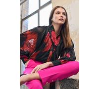 Star by Julien Macdonald Women's Oriental Floral Print Blouse in Black | Size: 12 Star By Julien Macdonald Black 12