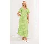 Star by Julien Macdonald Women's Polka Dot Angel Sleeve Dress in Bright Green | Size: 10