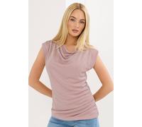 Star by Julien Macdonald Women's Shimmer Draped Top in Light Pink | Size: 16 Star By Julien Macdonald Light Pink 16
