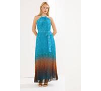 Star by Julien Macdonald Women's Snake Skin Metallic Pleated Dress | Size: 10